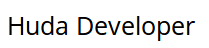 Huda Developer